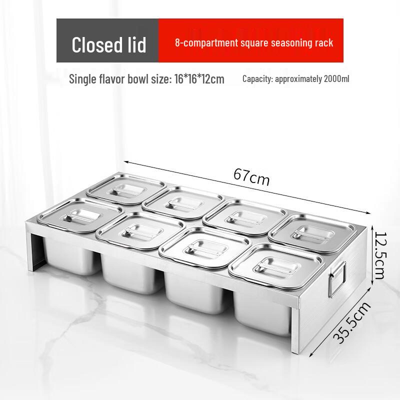 Wuhe Stainless Steel 8-Compartment Square Prep Container
Wuhe Stainless Steel 8-Compartment Square Prep Container