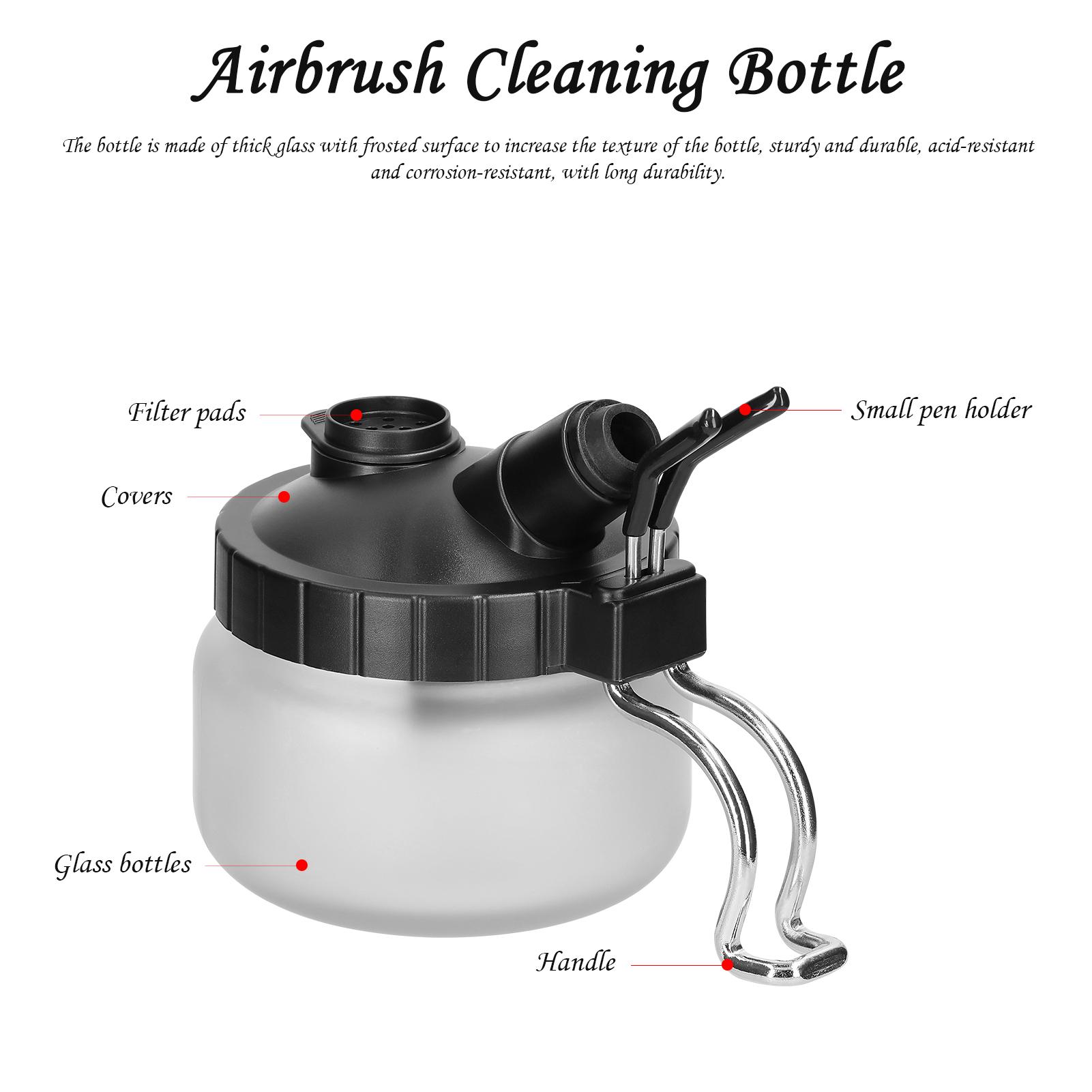 Cleaning Pot, Spray Out Pot Cleaner Glass Jar Bottles with Pen Bracket Design for Drawing, Wall, Car, T Shirt, Nail Art,
Cleaning Pot, Spray Out Pot Cleaner Glass Jar Bottles with Pen Bracket Design for Drawing, Wall, Car, T Shirt, Nail Art,