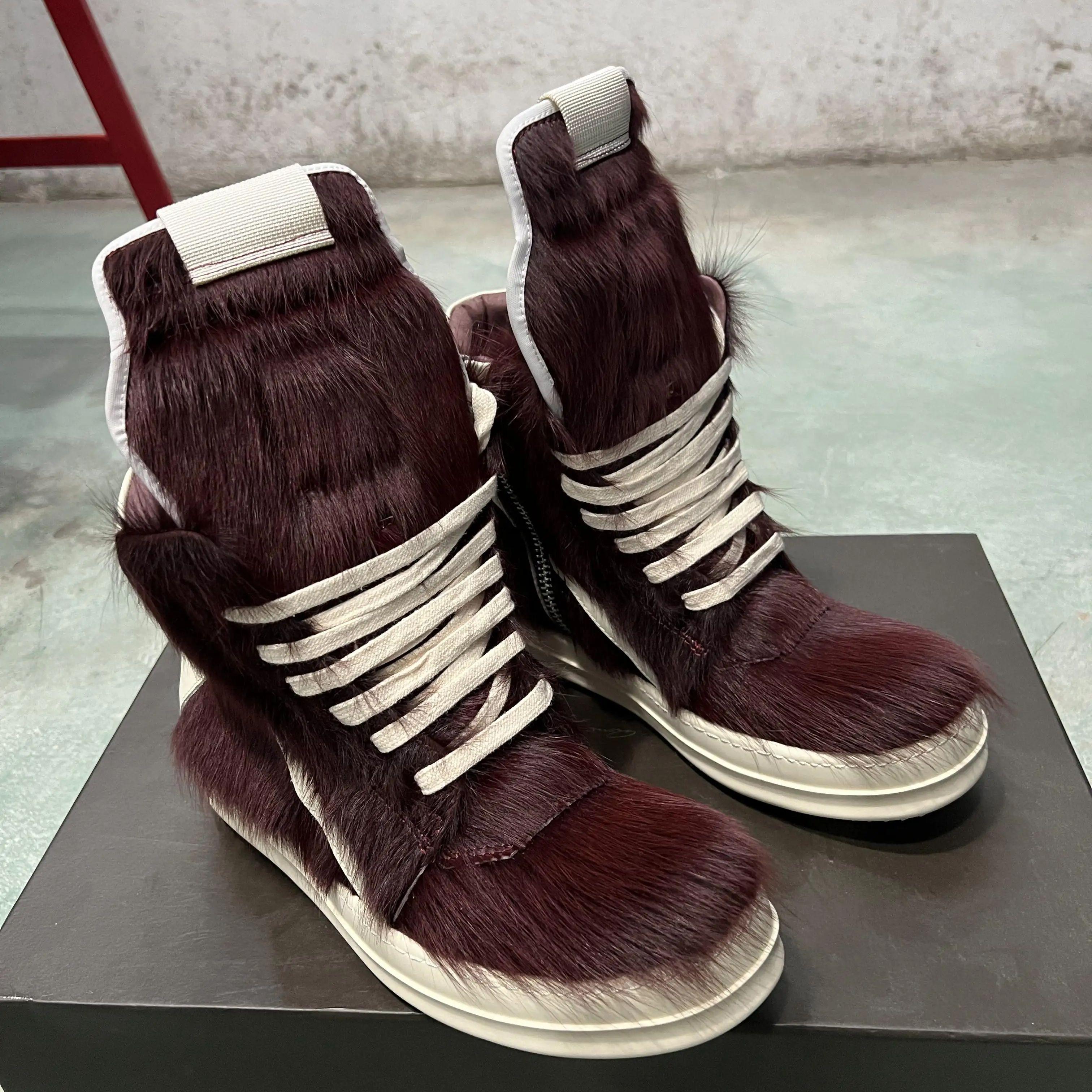 Brand Genuine Leather Furry Shoes Woman Classic Burgundy Horsehair Shoe Men Casual High Top Sneaker Sneaker Flat Ankle Boots 48 бордовый
Brand Genuine Leather Furry Shoes Woman Classic Burgundy Horsehair Shoe Men Casual High Top Sneaker Sneaker Flat Ankle Boots 48 бордовый