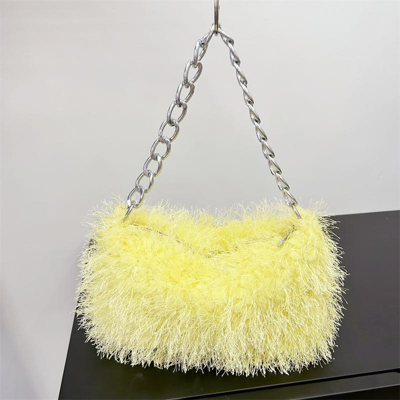 Fashi Faux Fur Women Shoulder Bag Solid Color Plush Ladies Chain Underarm Bags Furry Square Clutch Female Evening Handbag жовтий
Fashi Faux Fur Women Shoulder Bag Solid Color Plush Ladies Chain Underarm Bags Furry Square Clutch Female Evening Handbag жовтий