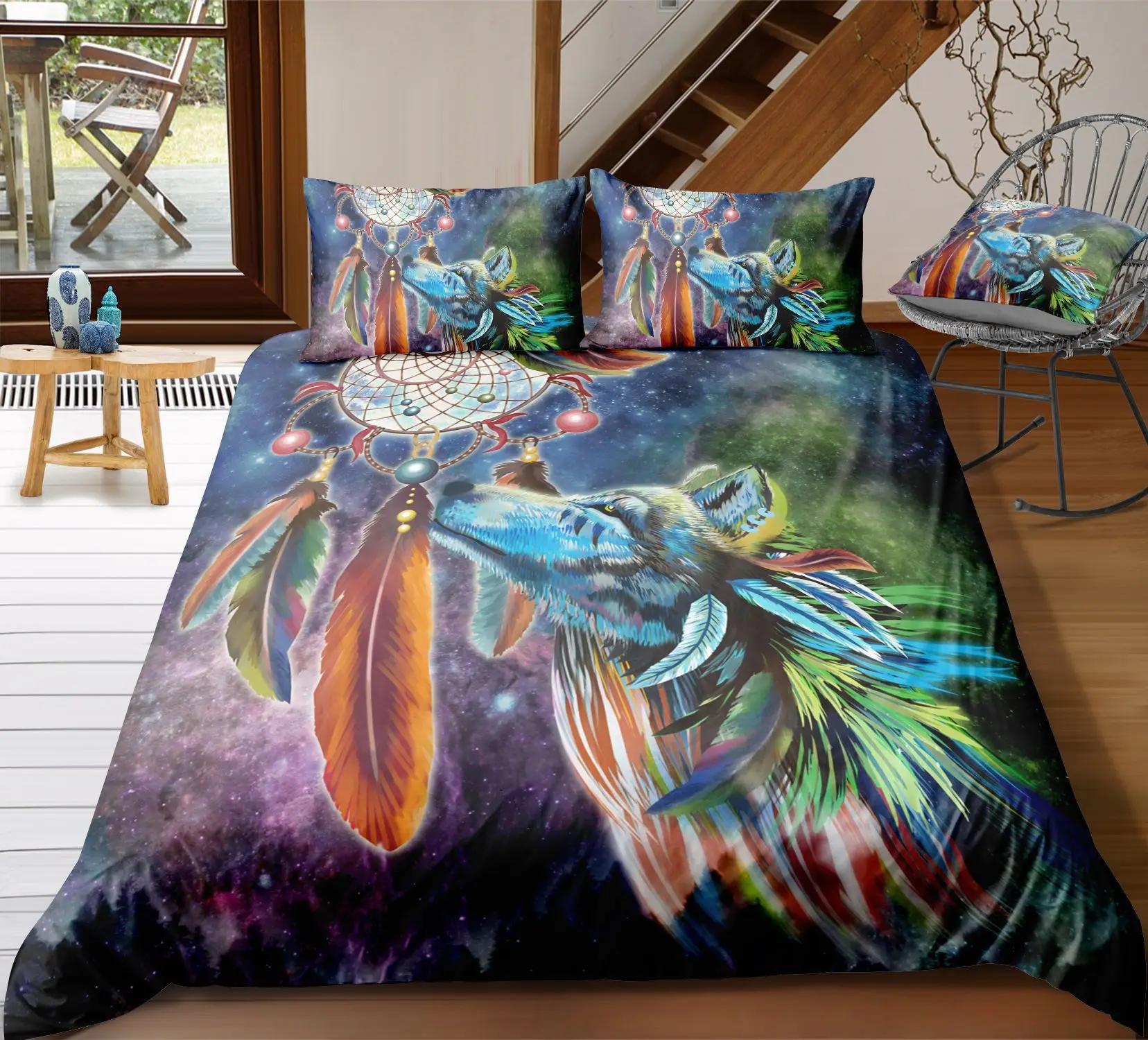 Bedclothes Indian Ann Wolf Bedding Kid Full Queen King Bed Bedlinen Bohemian Feathers Bedding Set Dreamcatcher Bedding Sets EU single(135x200cm)
Bedclothes Indian Ann Wolf Bedding Kid Full Queen King Bed Bedlinen Bohemian Feathers Bedding Set Dreamcatcher Bedding Sets EU single(135x200cm)