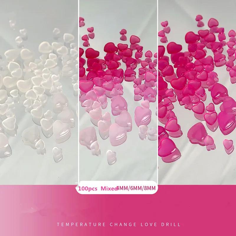 4/6/8mm Mixed Size Love Heart Nail Rhinestones Light Sensitive Transparent Peach Heart Design Change Color Nails Accessories
4/6/8mm Mixed Size Love Heart Nail Rhinestones Light Sensitive Transparent Peach Heart Design Change Color Nails Accessories