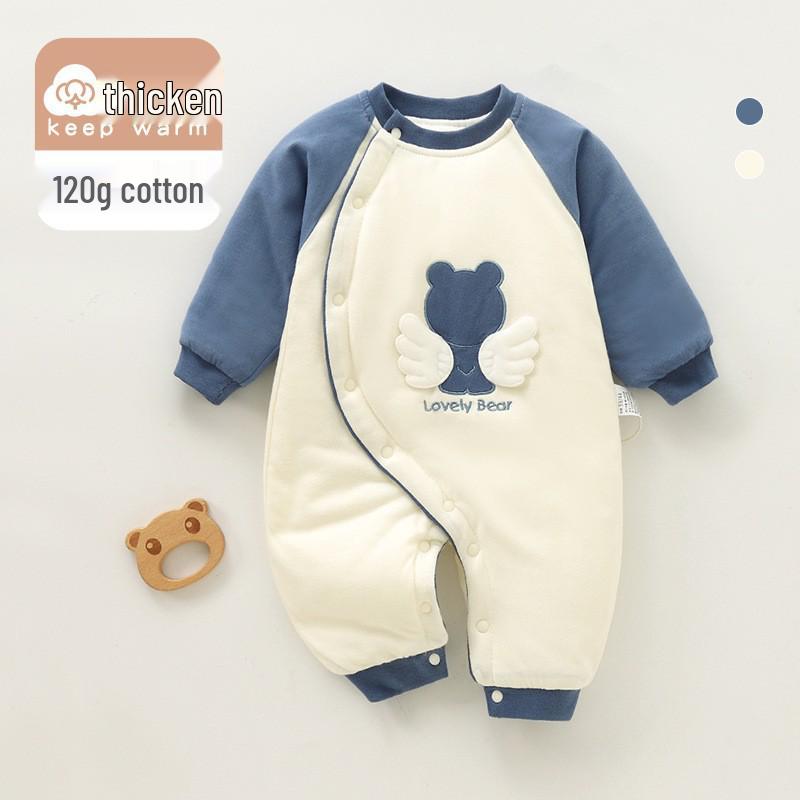 120g Quilted Newborn Jumpsuit - Unisex Warm Cotton Autumn/Winter Outerwear 90cm (20-23 jin) синій
120g Quilted Newborn Jumpsuit - Unisex Warm Cotton Autumn/Winter Outerwear 90cm (20-23 jin) синій