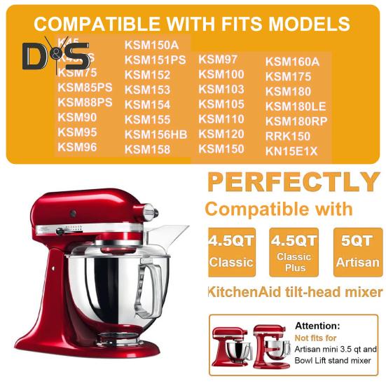 Чаша для смешивания из нержавеющей стали для миксеров KitchenAid Tilt-Head Stand, емкость 4,5–5 кварты, миска из нержавеющей стали для теста для торта серебряный
Чаша для смешивания из нержавеющей стали для миксеров KitchenAid Tilt-Head Stand, емкость 4,5–5 кварты, миска из нержавеющей стали для теста для торта серебряный