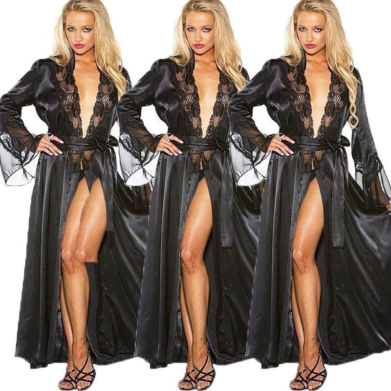 New Sexy Bathrobe Long Skirt plus Size Suit Robe Robe Bathrobe Black M
New Sexy Bathrobe Long Skirt plus Size Suit Robe Robe Bathrobe Black M