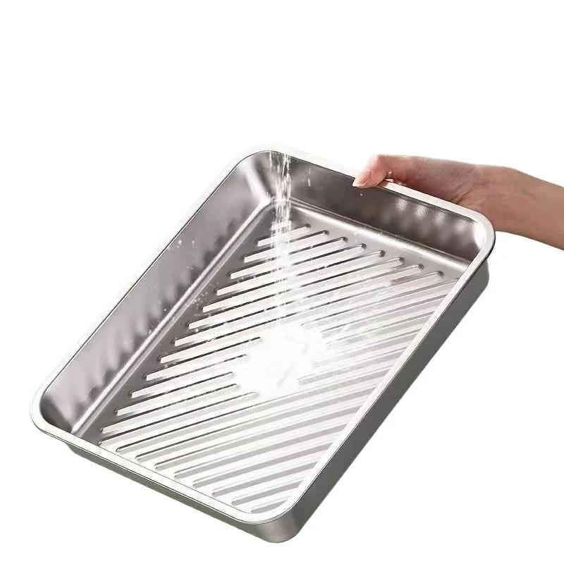 Stainless Steel Rectangular Tray with Lid Multi-Purpose Serving Plate for Dumplings BBQ Catering Food Storage Home Restaurant
Stainless Steel Rectangular Tray with Lid Multi-Purpose Serving Plate for Dumplings BBQ Catering Food Storage Home Restaurant