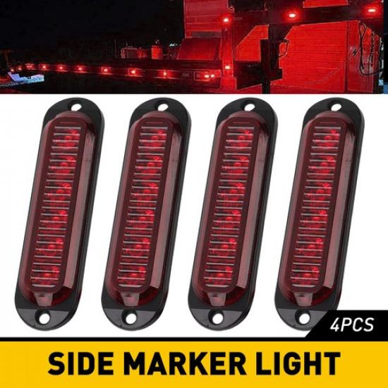 4pcs 6-LED Side Marker Red Lights Clearance Light Truck Trailer RV Waterproof US
4pcs 6-LED Side Marker Red Lights Clearance Light Truck Trailer RV Waterproof US