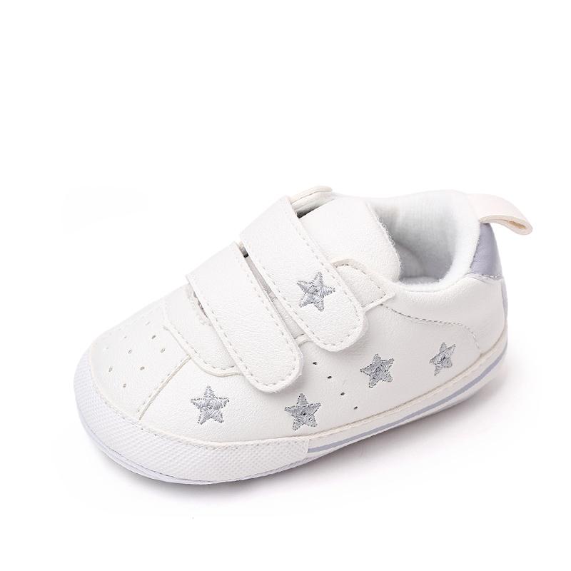 Baby White PU Sneaker Non-slip for Toddler Boys and Girls Cute Embroidery Stars and Hearts 0-6 Months срібний
Baby White PU Sneaker Non-slip for Toddler Boys and Girls Cute Embroidery Stars and Hearts 0-6 Months срібний