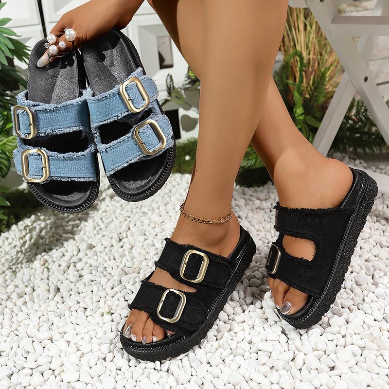 Foreign trade large size versatile denim belt buckle one foot cool slippers women s summer wear 2025 new flat-bottomed slippers 42 синій
Foreign trade large size versatile denim belt buckle one foot cool slippers women s summer wear 2025 new flat-bottomed slippers 42 синій