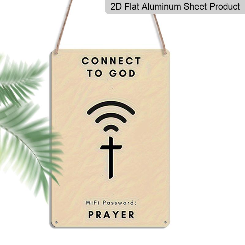 2D Flat, Connected To God Christian Aluminium Wall Art - WiFi Prayer Design, Suitable for Home, Hotel, Bar, Cafe Multifunctional Decoration 20*30cm
2D Flat, Connected To God Christian Aluminium Wall Art - WiFi Prayer Design, Suitable for Home, Hotel, Bar, Cafe Multifunctional Decoration 20*30cm