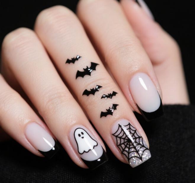 Hot-selling manicure European and American cute Halloween glitter spider web French short square wearing armor Jelly glue + rubbing strips
Hot-selling manicure European and American cute Halloween glitter spider web French short square wearing armor Jelly glue + rubbing strips