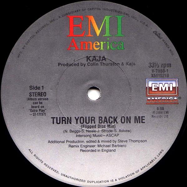 12inch Record KAJA - Turn Your Back On Me V78501 EMI America 1984 US Dance & Electronica Used
12inch Record KAJA - Turn Your Back On Me V78501 EMI America 1984 US Dance & Electronica Used
