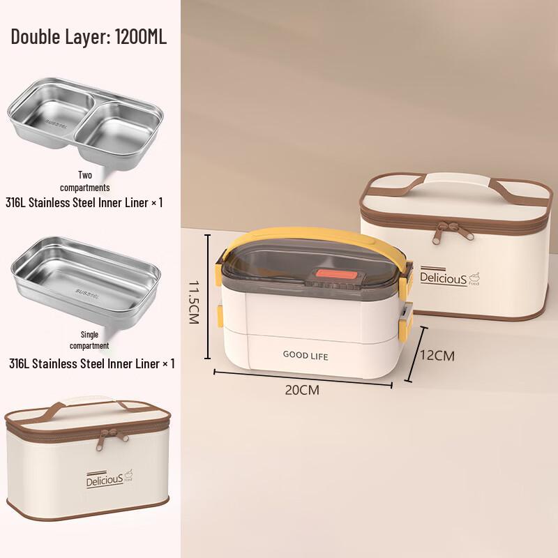 Ru Han Insulated Double-Layer Lunch Box
Ru Han Insulated Double-Layer Lunch Box