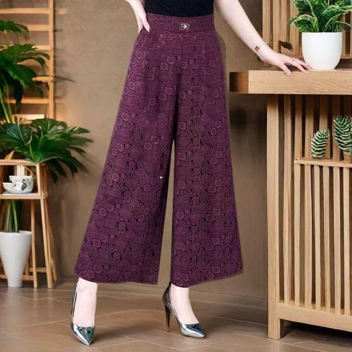 Летние женские брюки с высокой талией и широкими штанинами: Похудение, Эластичная талия, Драпированная повседневная одежда для моды среднего возраста 3XL
Летние женские брюки с высокой талией и широкими штанинами: Похудение, Эластичная талия, Драпированная повседневная одежда для моды среднего возраста 3XL