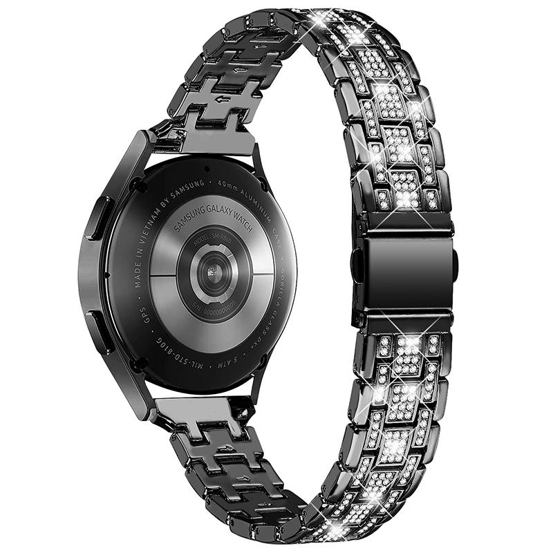 For Samsung Galaxy Watch3 41mm/Watch 42mm Double Buckle Design 5 Rows Rhinestone Stainless Steel Watch Band Wrist Strap 20mm Rose Gold
For Samsung Galaxy Watch3 41mm/Watch 42mm Double Buckle Design 5 Rows Rhinestone Stainless Steel Watch Band Wrist Strap 20mm Rose Gold