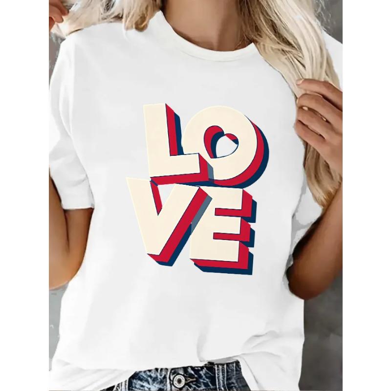 Women s fashion Y2K round neck pullover, LOVE 3D printed T-shirt, casual round neck top XL
Women s fashion Y2K round neck pullover, LOVE 3D printed T-shirt, casual round neck top XL