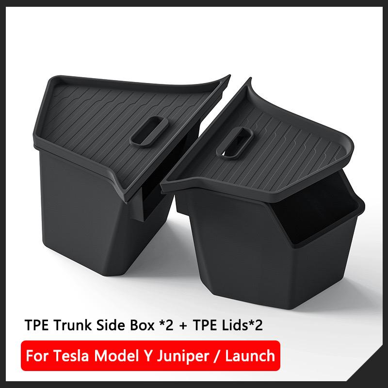 Trunk Side Storage Box For Tesla Model Y Juniper TPE Rear Trunk Storage Bins Side Box Organiser With Lip Cover Car Accessories
Trunk Side Storage Box For Tesla Model Y Juniper TPE Rear Trunk Storage Bins Side Box Organiser With Lip Cover Car Accessories