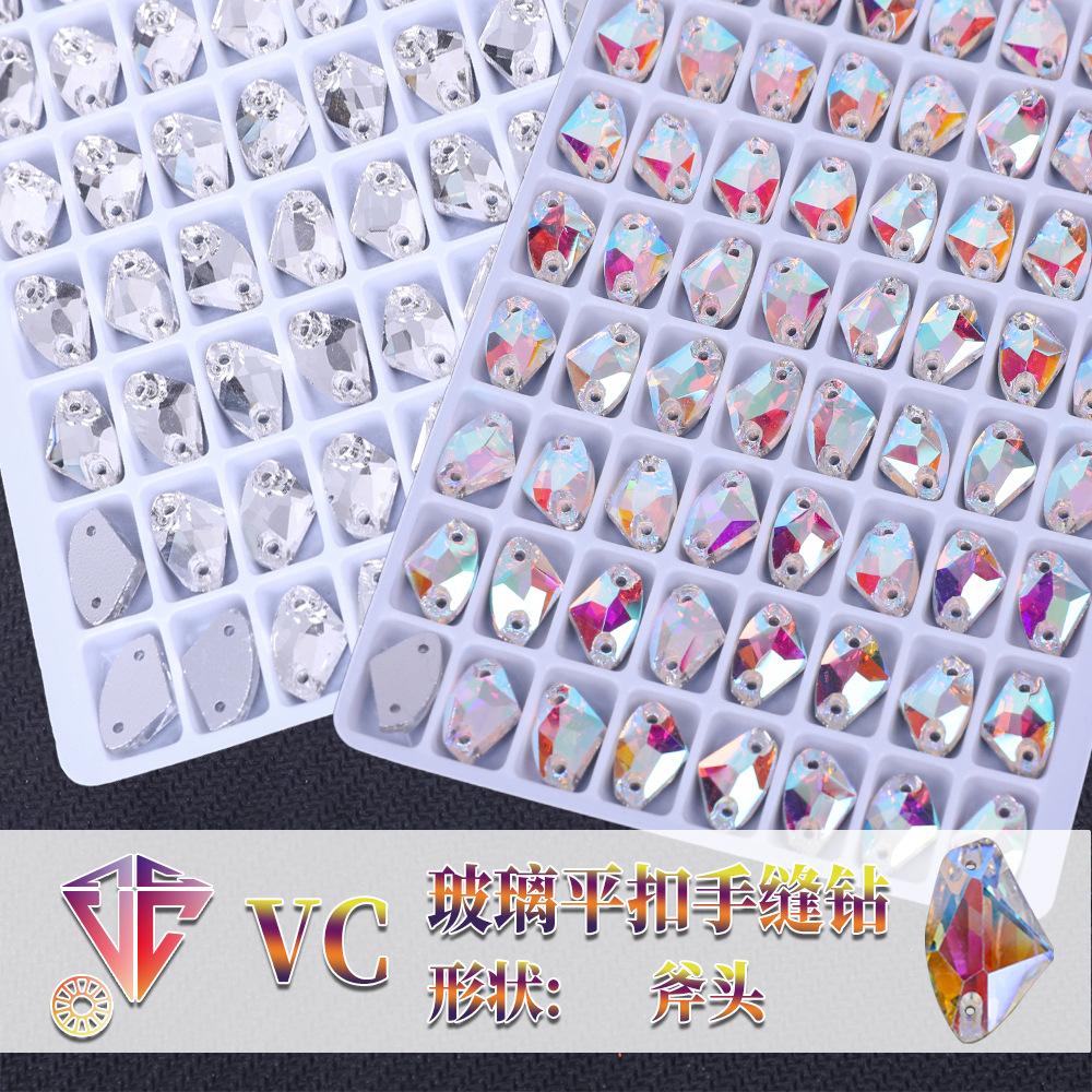 Weichen Glass Hand-Sewn Drill Flat Bottom Double Hole Axe-Shaped Crystal Flat Buckle Ab Colorful Diamond Diy/Double Hole Gemstone Accessories 17x27mm 12pcs/bag білий
Weichen Glass Hand-Sewn Drill Flat Bottom Double Hole Axe-Shaped Crystal Flat Buckle Ab Colorful Diamond Diy/Double Hole Gemstone Accessories 17x27mm 12pcs/bag білий