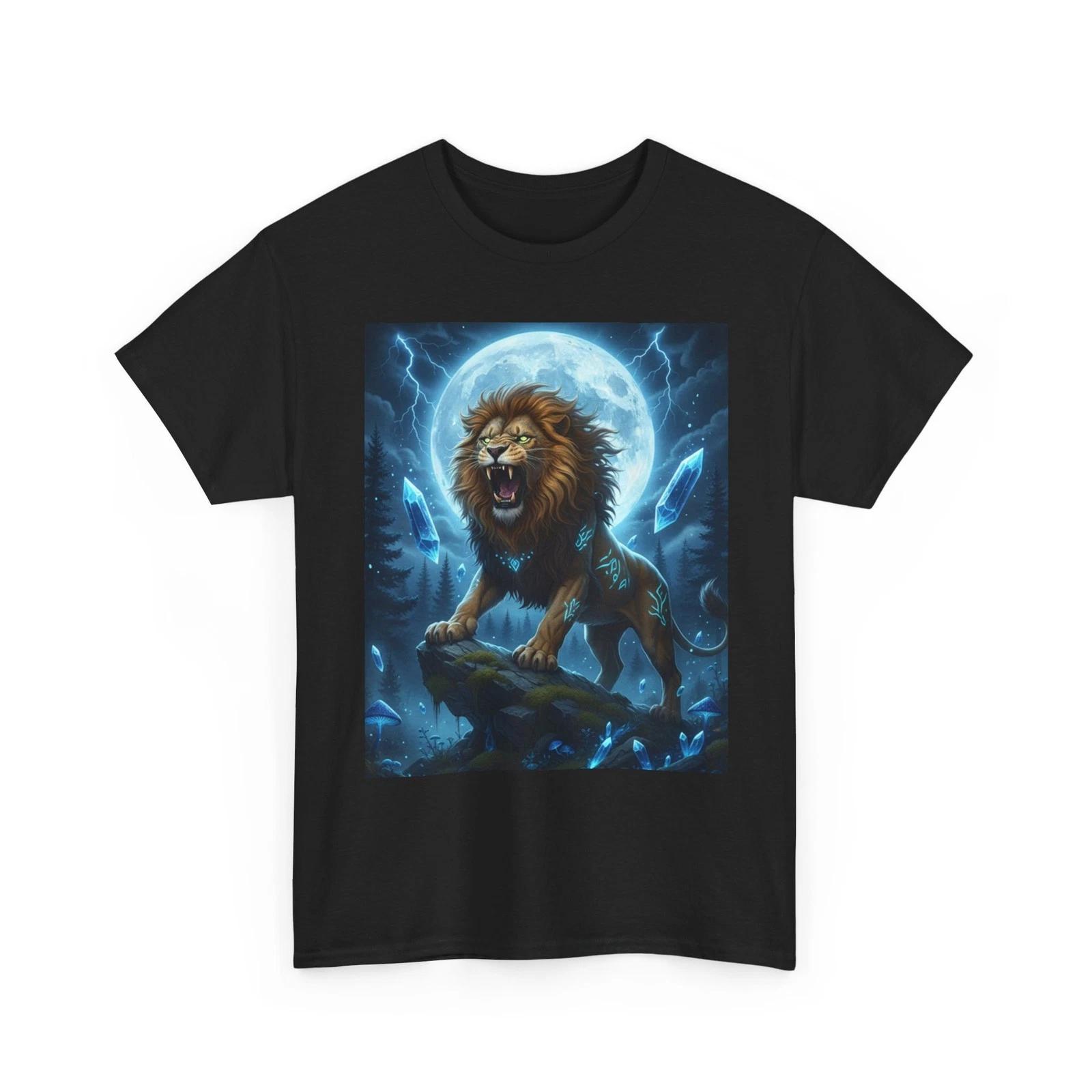 Roaring Lion Under Full Moon Tee | Night Sky Fantasy, Cool Animal T-Shirt, King 4XL
Roaring Lion Under Full Moon Tee | Night Sky Fantasy, Cool Animal T-Shirt, King 4XL