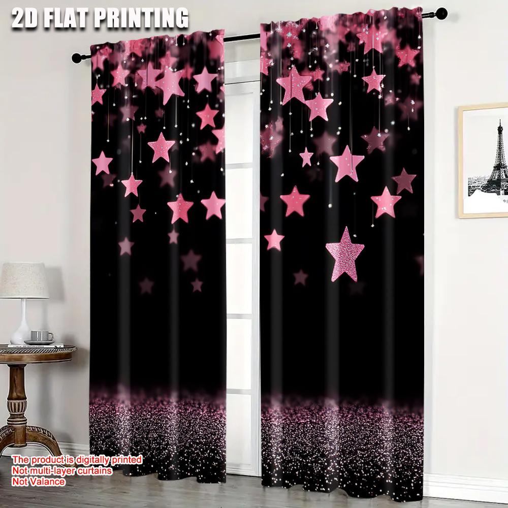 Set Of 2 Curtain Pink Stars Polyester Bedroom Living Room Privacy Enhancing Curtains Blackout Made Machine Washable Sitting Window Treatment W100*H70(CM)-Rod Pocket&1PCS
Set Of 2 Curtain Pink Stars Polyester Bedroom Living Room Privacy Enhancing Curtains Blackout Made Machine Washable Sitting Window Treatment W100*H70(CM)-Rod Pocket&1PCS