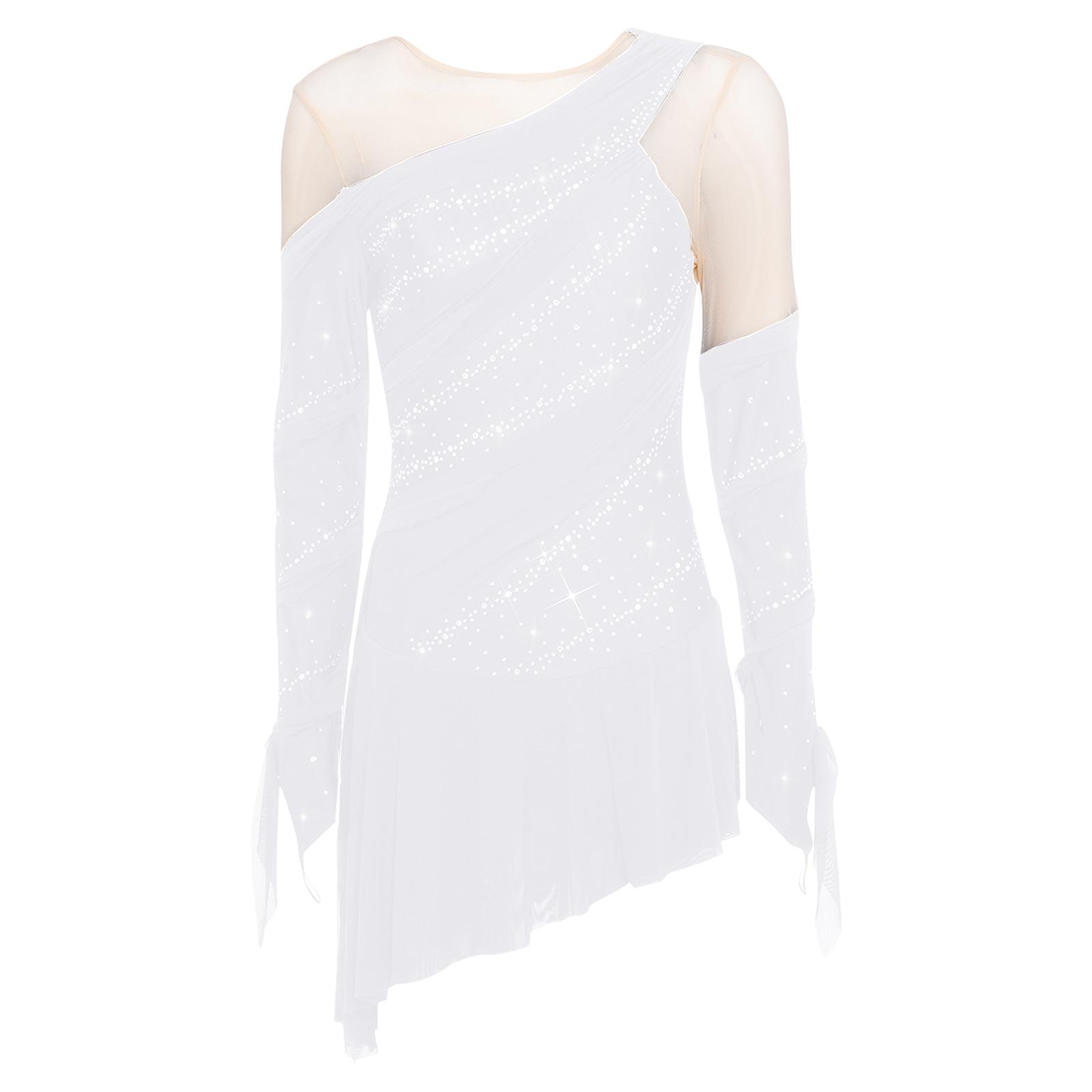 Womens Figure Skating Bodysuit Dress Rhinestones Backless Irregular Mesh Hem Built in Briefs Dress S
Womens Figure Skating Bodysuit Dress Rhinestones Backless Irregular Mesh Hem Built in Briefs Dress S