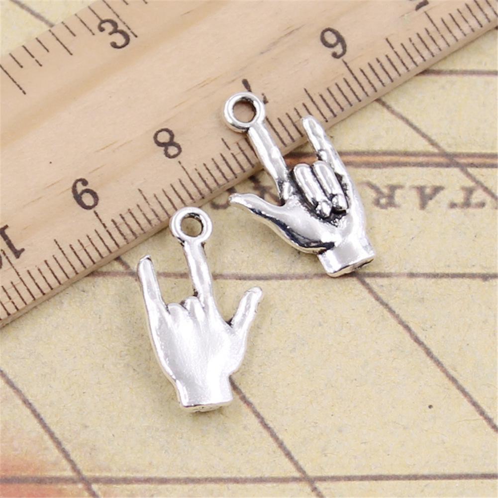 Silver Hand Gesture I Love You Pendant Charm for DIY Jewelry
Silver Hand Gesture I Love You Pendant Charm for DIY Jewelry