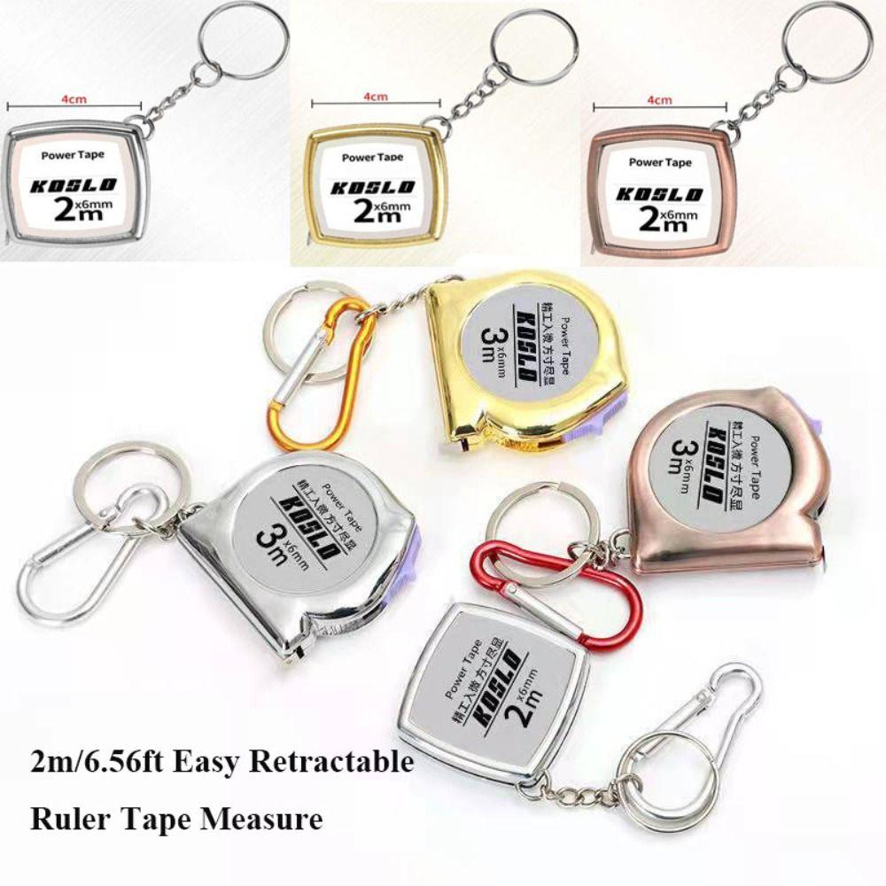 2m/6.56ft Easy Retractable Ruler Hot Measure Tape New Pull Ruler Keychain Measure Tool бронзовий
2m/6.56ft Easy Retractable Ruler Hot Measure Tape New Pull Ruler Keychain Measure Tool бронзовий