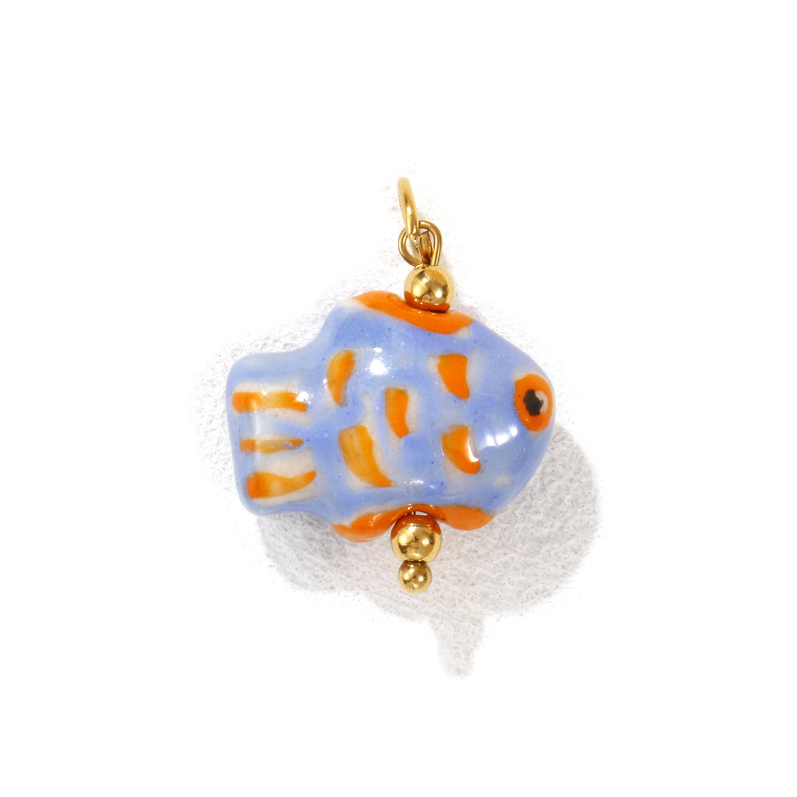 1 Piece 304 Stainless Steel & Ceramic Ocean Fish Jewelry Charms 18K Gold Plated Pendant For DIY Necklace Making 25mm x 18mm
1 Piece 304 Stainless Steel & Ceramic Ocean Fish Jewelry Charms 18K Gold Plated Pendant For DIY Necklace Making 25mm x 18mm