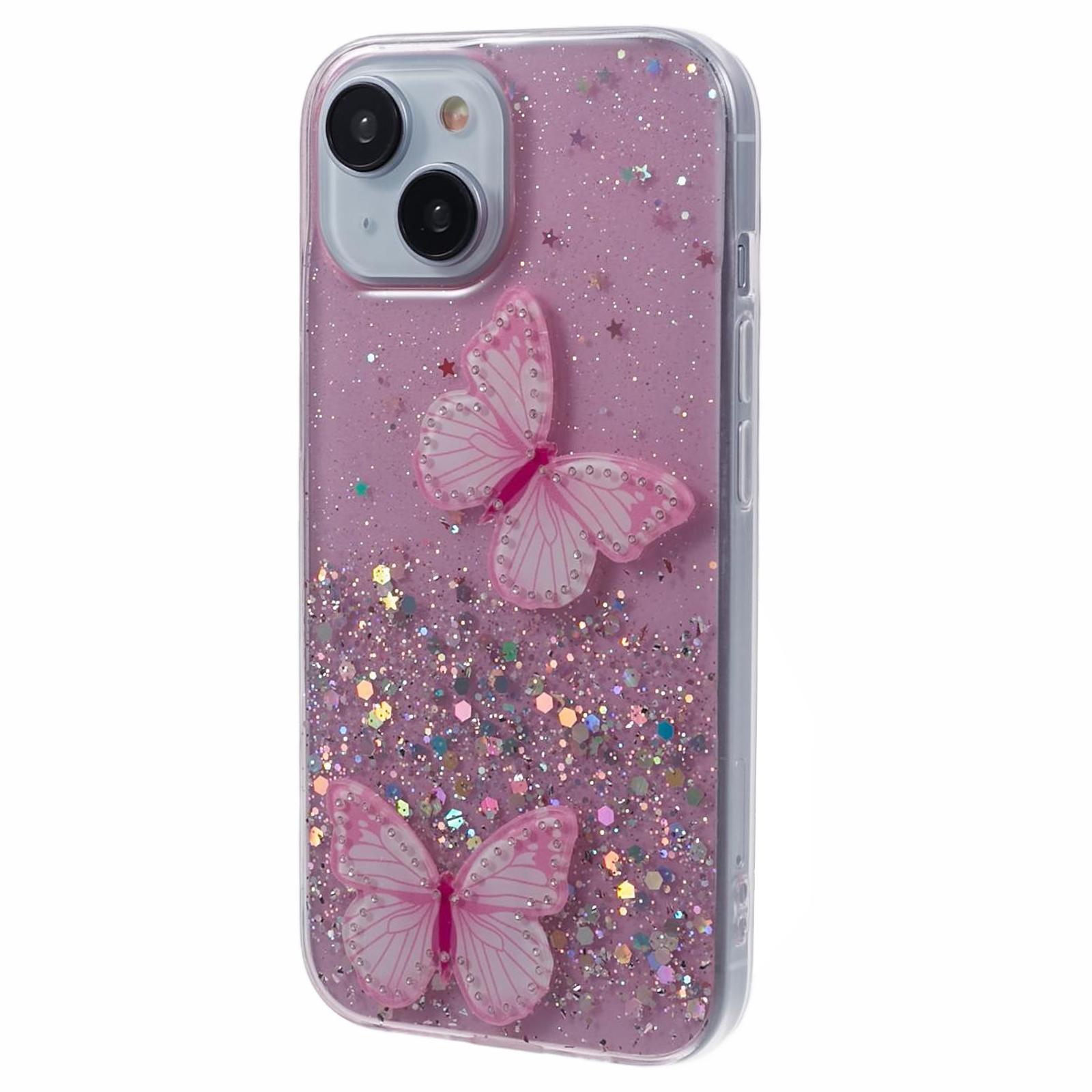 Butterfly Decor Sparkle Epoxy Cover For iPhone 15 Phone Case AW Series TPU+PVC Shell Pink
Butterfly Decor Sparkle Epoxy Cover For iPhone 15 Phone Case AW Series TPU+PVC Shell Pink