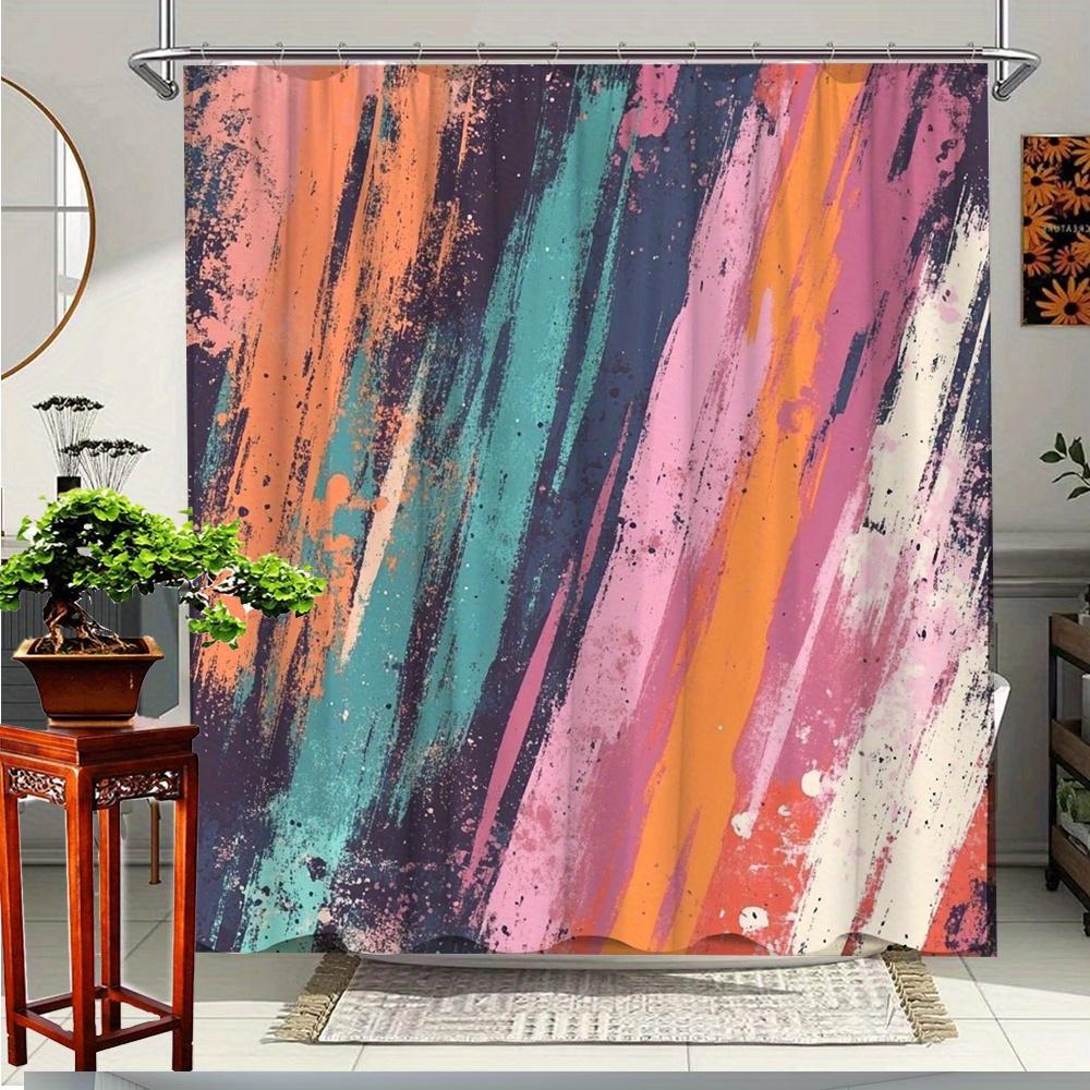 1Pc Colorful Stripes Shower Curtain, Vibrant Decorative Bathroom Curtain, Polyester Fabric, Adds Style To Your Space, Perfect W60H190(CM)-1 Pcs
1Pc Colorful Stripes Shower Curtain, Vibrant Decorative Bathroom Curtain, Polyester Fabric, Adds Style To Your Space, Perfect W60H190(CM)-1 Pcs