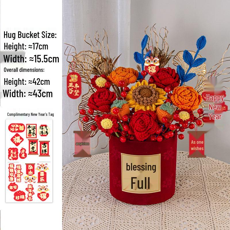 High-Grade Knitted Fuku-Dama Flower Arrangement for New Year and Spring Festival Décor
High-Grade Knitted Fuku-Dama Flower Arrangement for New Year and Spring Festival Décor
