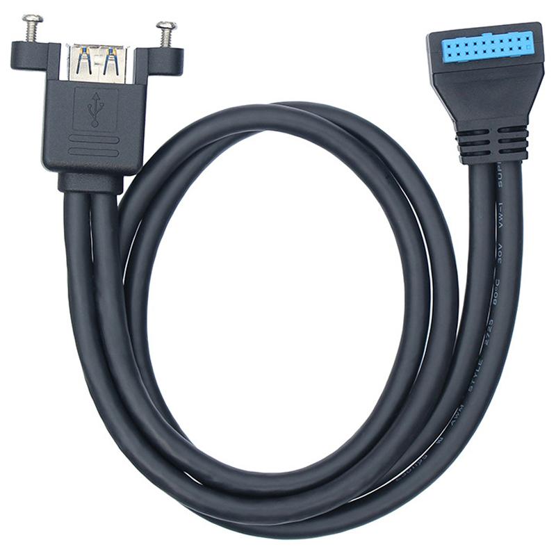 0.5m Double-Layer USB3.0 Connector with Fixed Screw Hole to 20 Pin Elbow Extension Cable As Shown A
0.5m Double-Layer USB3.0 Connector with Fixed Screw Hole to 20 Pin Elbow Extension Cable As Shown A