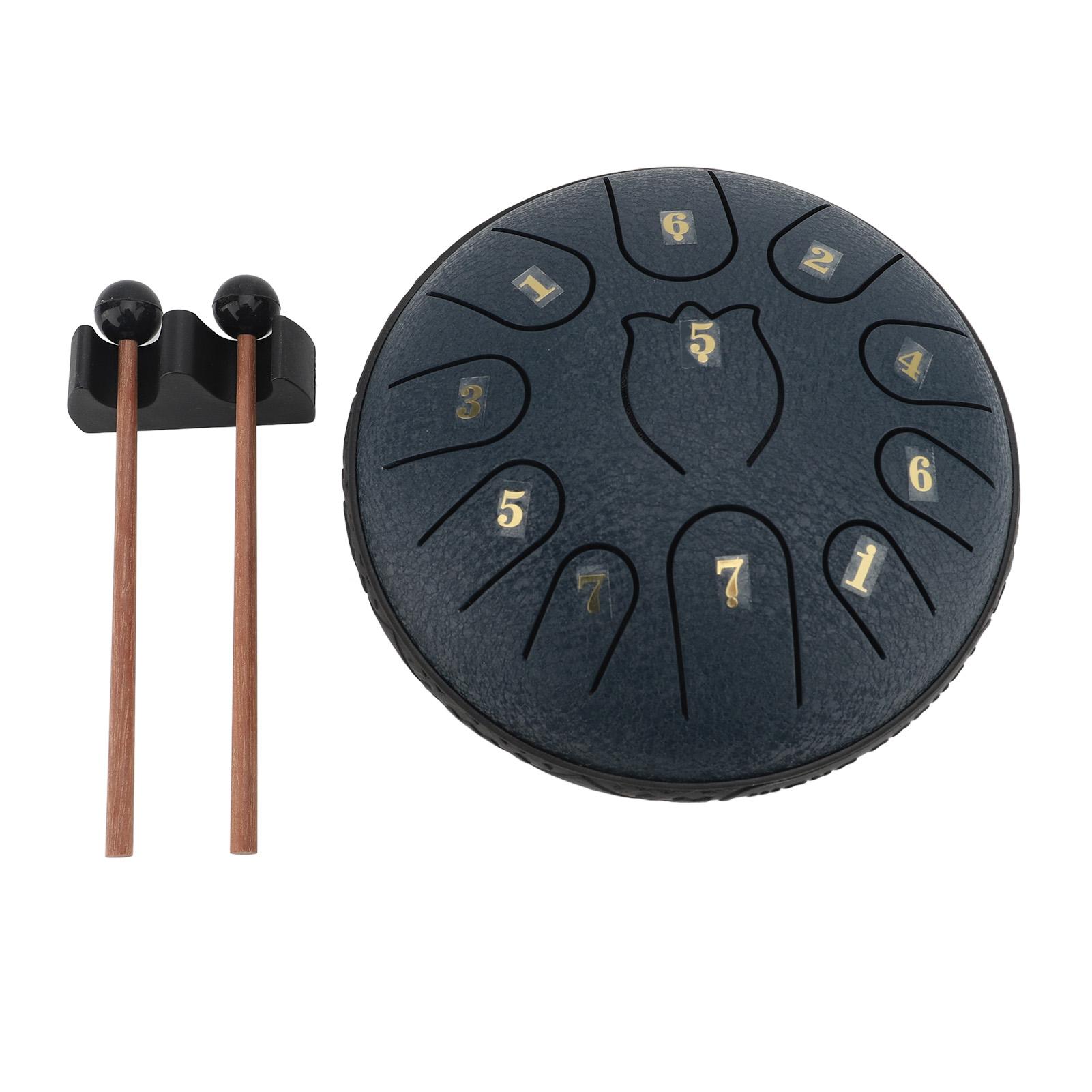 6 Inch Steel Tongue Drum 11 Note Navy Blue Outdoor Rain Drum with Drumsticks Finger Picks Music Book Sticker Storage Bag
6 Inch Steel Tongue Drum 11 Note Navy Blue Outdoor Rain Drum with Drumsticks Finger Picks Music Book Sticker Storage Bag