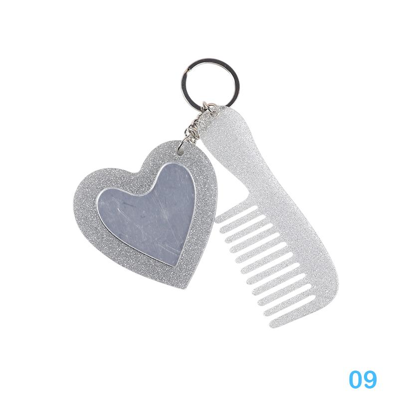 Модный мини-брелок-расческа ручной работы с зеркальцем для макияжа в форме сердца, креативный брелок, украшение для рюкзака
Модный мини-брелок-расческа ручной работы с зеркальцем для макияжа в форме сердца, креативный брелок, украшение для рюкзака