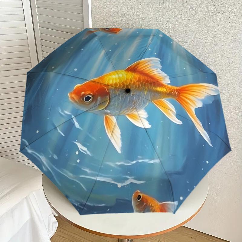 1pc Goldfish Swimming in Water Umbrella with Plastic Handle,Suitable for All Seasons Home Travel Outdoor UmbrellaDD1698
1pc Goldfish Swimming in Water Umbrella with Plastic Handle,Suitable for All Seasons Home Travel Outdoor UmbrellaDD1698