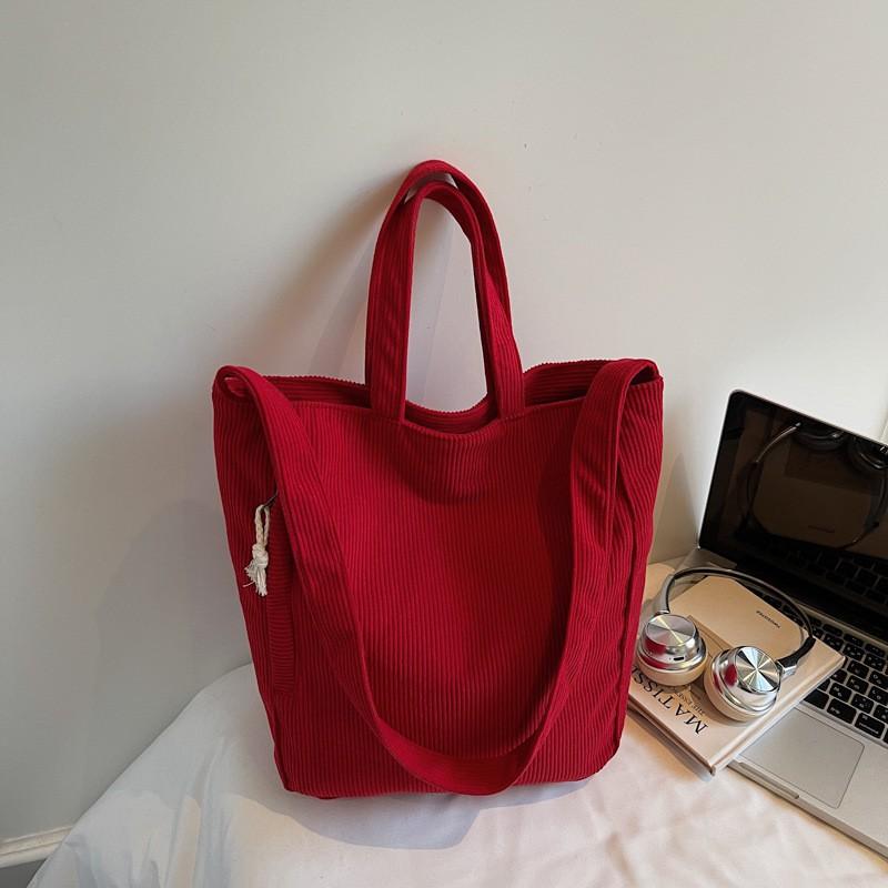 New Corduroy Tote Bag Japanese Simple Solid Color Retro Handbag Large-capacity Commuting All-match Shoulder вина червоного кольору
New Corduroy Tote Bag Japanese Simple Solid Color Retro Handbag Large-capacity Commuting All-match Shoulder вина червоного кольору