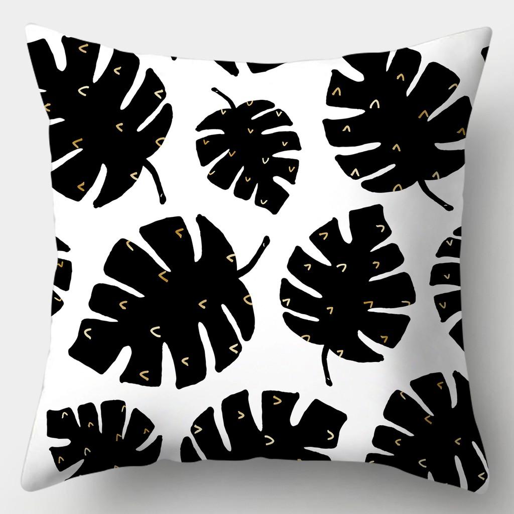 Home Decor Black and White Pillowcase Square Sofa Striped Leaf Pattern Printed Cushion Cover 45x45cm 16x16Inch
Home Decor Black and White Pillowcase Square Sofa Striped Leaf Pattern Printed Cushion Cover 45x45cm 16x16Inch