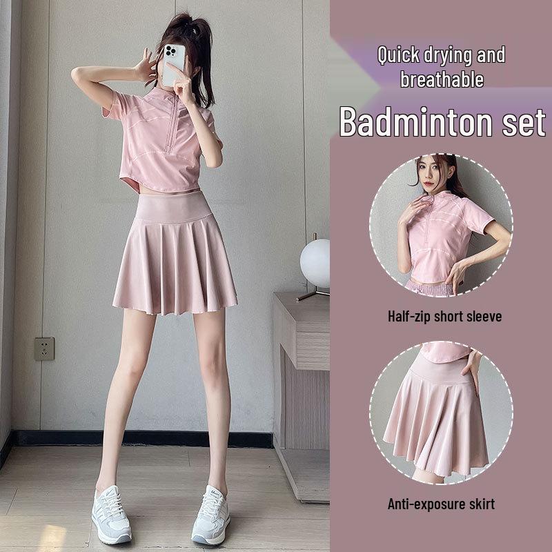 Women s Quick-Dry Sports Set: Summer Tennis Skirt & Short Sleeve Top for Running, Badminton, Yoga, and Fitness Medium
Women s Quick-Dry Sports Set: Summer Tennis Skirt & Short Sleeve Top for Running, Badminton, Yoga, and Fitness Medium