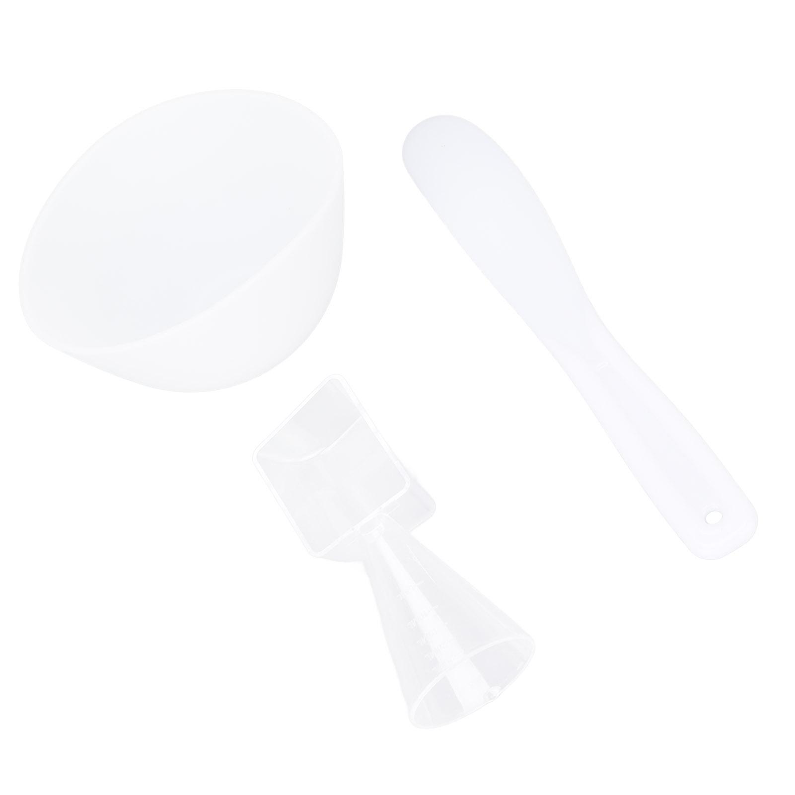 3pcs Face Mask Bowl Spatula Set Measuring Spoon Soft Silicone Washable Reusable Skin Care Clay Mask Applicator White
3pcs Face Mask Bowl Spatula Set Measuring Spoon Soft Silicone Washable Reusable Skin Care Clay Mask Applicator White