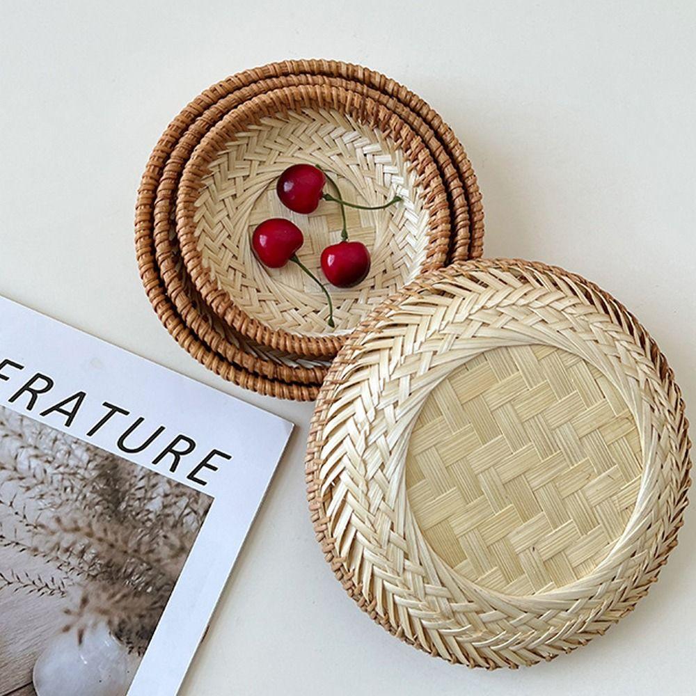 Bamboo Rattan Pastry Plate Round Fruit Basket Home Organizer Candy Plate Food Display S хакі
Bamboo Rattan Pastry Plate Round Fruit Basket Home Organizer Candy Plate Food Display S хакі