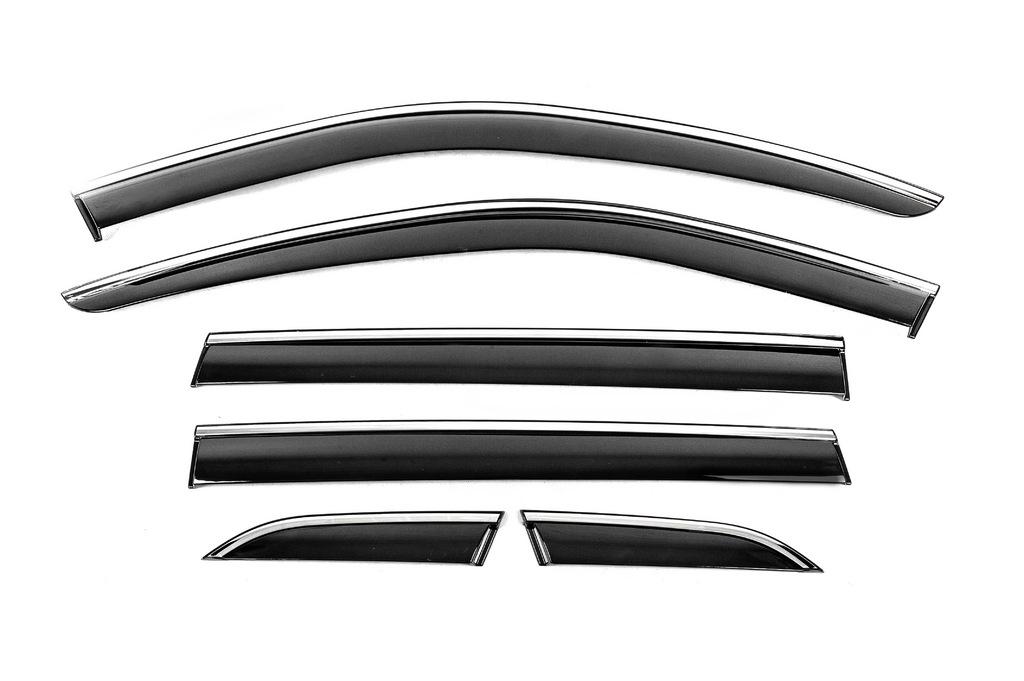 Wind deflectors with chrome Niken Luxury (6 pcs) for Honda CRV 2022-
Wind deflectors with chrome Niken Luxury (6 pcs) for Honda CRV 2022-