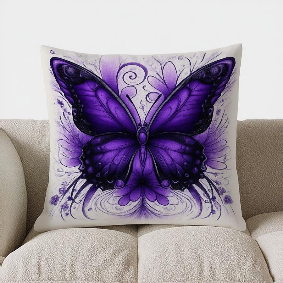 Home Decor Purple Butterflies And Swirl Floral Throw Pillow Pattern Cushion Cover Suitable For Sofa Bedroom Car Pillow Cover 40x40cm
Home Decor Purple Butterflies And Swirl Floral Throw Pillow Pattern Cushion Cover Suitable For Sofa Bedroom Car Pillow Cover 40x40cm