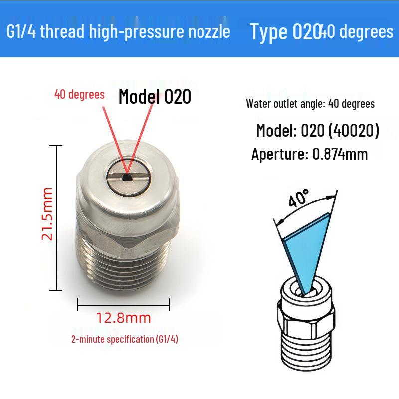High-Pressure Stainless Steel G1/4 Nozzle for Industrial Cleaning and Dust Removal
High-Pressure Stainless Steel G1/4 Nozzle for Industrial Cleaning and Dust Removal