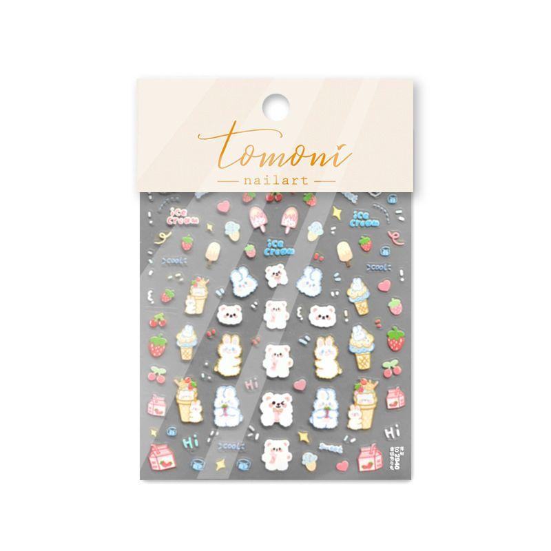 Ice Cream Bear with Rabbit Nail Sticker Tomoni Embossed Thin Tough Adhesive 5D Nail Sticker Nail Beauty Ornament Ice Cream Bear and Rabbit 2940((Thin and tough))
Ice Cream Bear with Rabbit Nail Sticker Tomoni Embossed Thin Tough Adhesive 5D Nail Sticker Nail Beauty Ornament Ice Cream Bear and Rabbit 2940((Thin and tough))