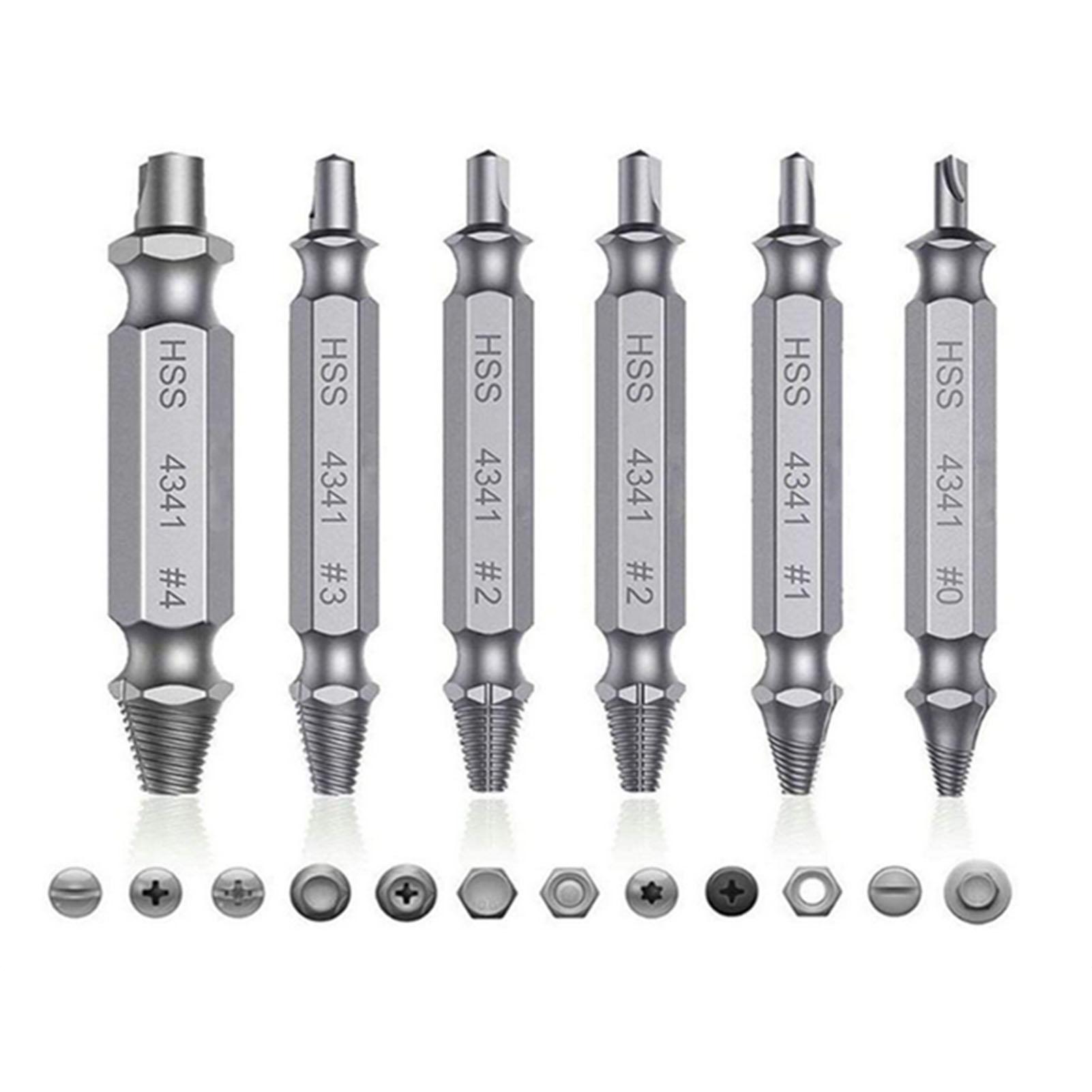 Damaged Screw Extractors Set, 6Pcs Stripped Screw Remover Tool Kit for Broken, Damaged, Rusted Screws and , HSS 4341
Damaged Screw Extractors Set, 6Pcs Stripped Screw Remover Tool Kit for Broken, Damaged, Rusted Screws and , HSS 4341