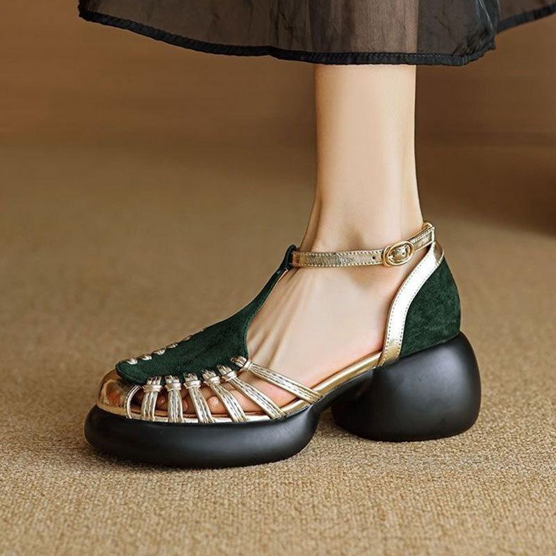 Удобные туфли-мюли на платформе, полые римские сандалии, женские, 2025, новый легкий дизайн, летние, с закрытым носком, на толстой подошве, на высоком каблуке 40 зелёный
Удобные туфли-мюли на платформе, полые римские сандалии, женские, 2025, новый легкий дизайн, летние, с закрытым носком, на толстой подошве, на высоком каблуке 40 зелёный