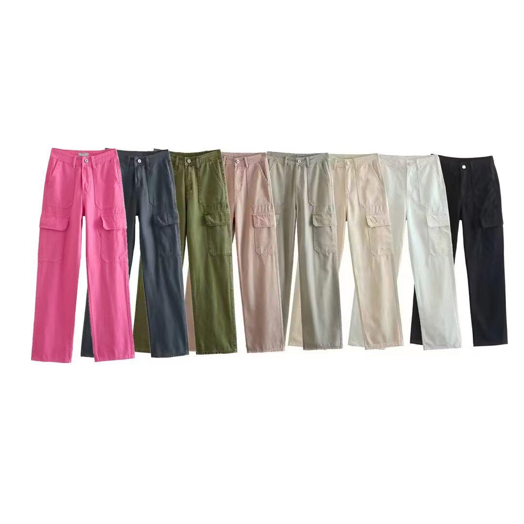 Retro High-Waist Straight-Leg Cargo Pants with Pocket Decoration - Spring Style for Women Small
Retro High-Waist Straight-Leg Cargo Pants with Pocket Decoration - Spring Style for Women Small