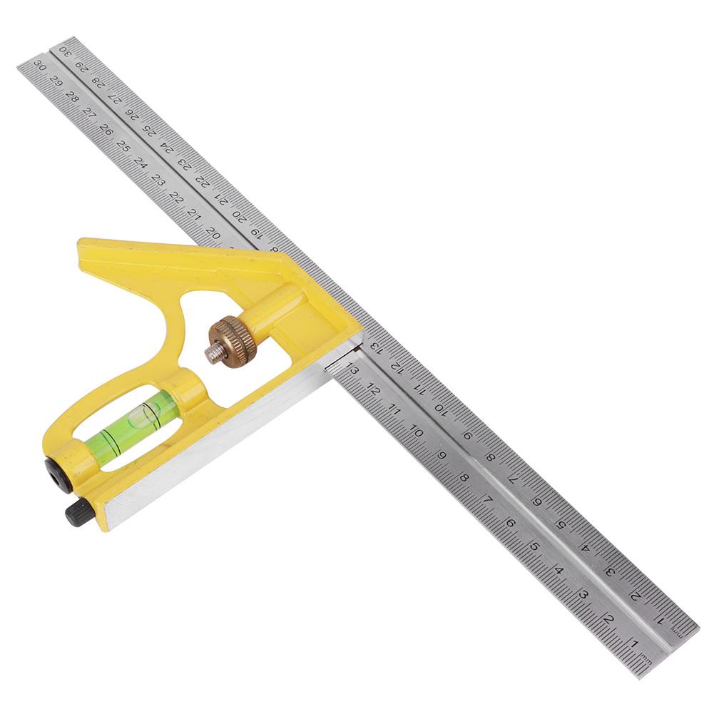 Combination Square Stainless Steel Adjustable Portable Ruler Wood Measuring Tool Yellow 300mm
Combination Square Stainless Steel Adjustable Portable Ruler Wood Measuring Tool Yellow 300mm