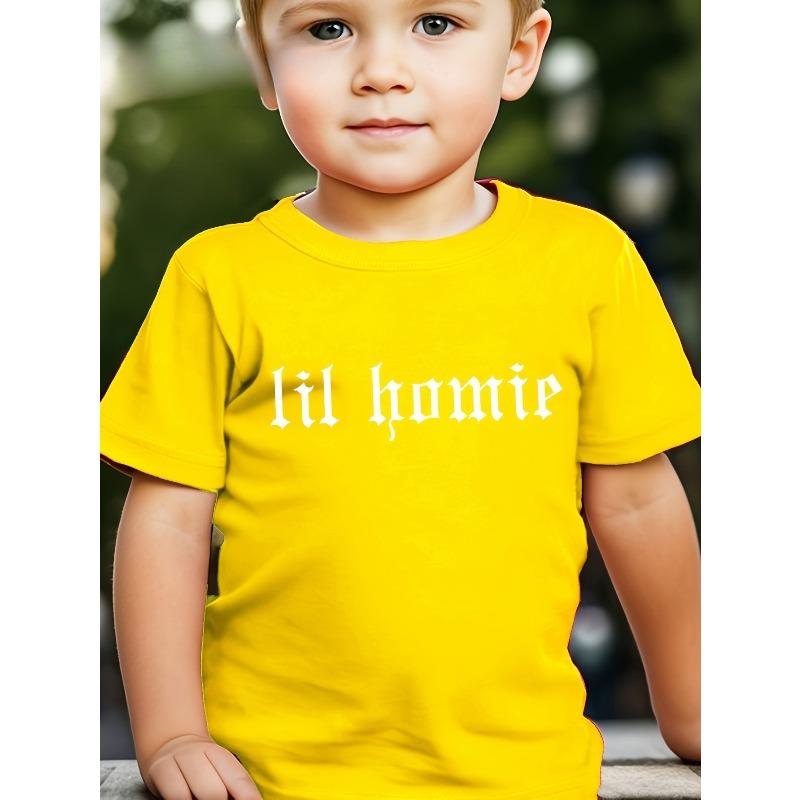 European Size Boys Round Neck Short Sleeved T Shirt with Creative English Print 164cm жовтий
European Size Boys Round Neck Short Sleeved T Shirt with Creative English Print 164cm жовтий