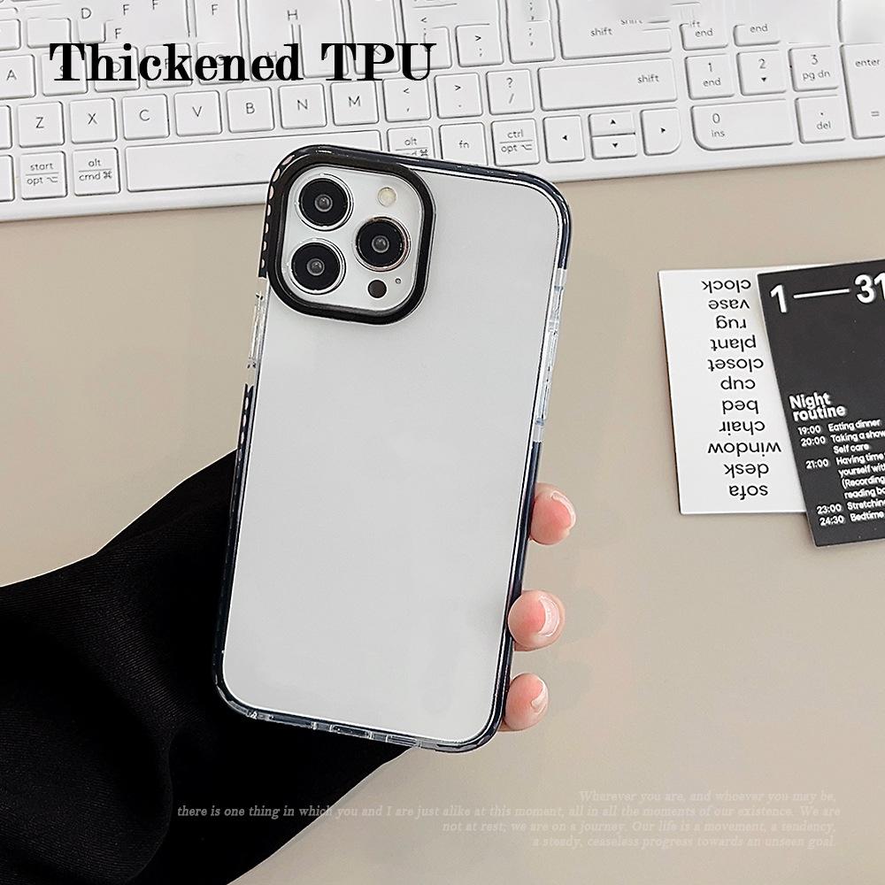 Contrast Color Thickened Frame Suitable for IPhone 13 Mobile Phone Case Apple 15 Promax Transparent 16 Silicone 12 Soft Sleeve 14 12promax
Contrast Color Thickened Frame Suitable for IPhone 13 Mobile Phone Case Apple 15 Promax Transparent 16 Silicone 12 Soft Sleeve 14 12promax